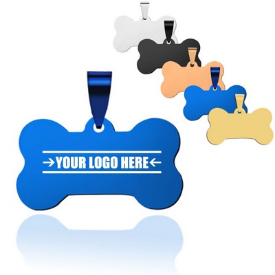 Metal Bone Shaped Dog ID Tag