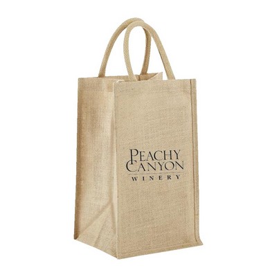 4-Bottle Jute Tote