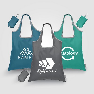 Santorini RPET - Recycled Foldaway Shopping Tote Bag - Silkscreen