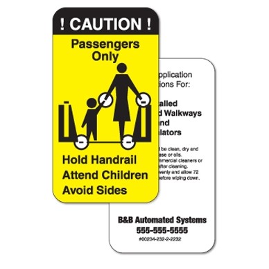 Tuf-Cal™ Yellow Vinyl Overlaminated Decal (11 to 17 Square Inches)