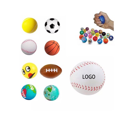 7.6cm Squeezable Stress Ball PU Ball Reliever Ball
