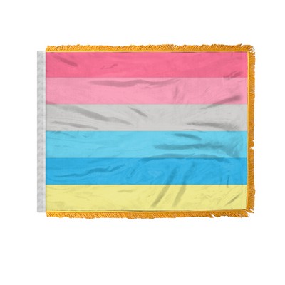 4" x 6" 1 ply wPoly Intersex Genderflux Pride Antenna Flag