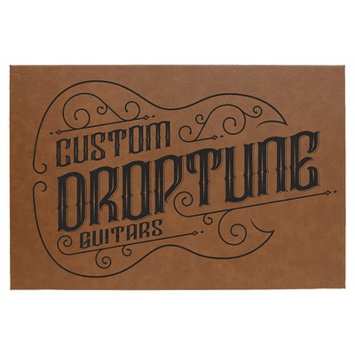 12" x 18" Dark Brown Leatherette Wall Decor with Sawtooth Hanger