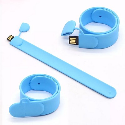 Slap Bracelet Silicone Wristband USB Flash Drive Bracelet 8 GB