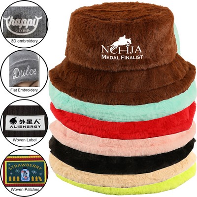 Adjustable Polyester Plush Hat W/ Custom Imprint