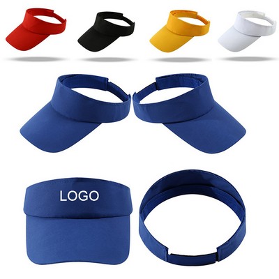 Solid Color Brushed Cotton Tennis Visors