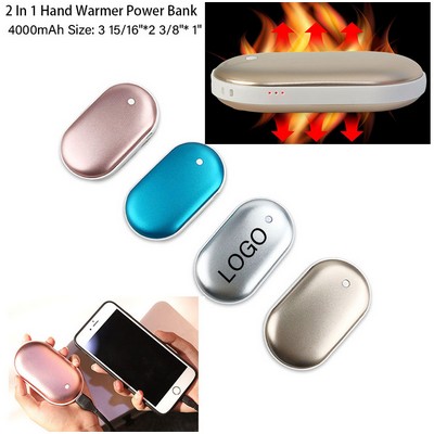 4000mAh 2-In-1 USB Hand Warmer & Power Bank