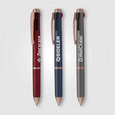 Trio Rose Gold Multi-Ink Pen - Pad Print