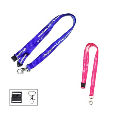 Silk Screen Printed Polyester Lanyard