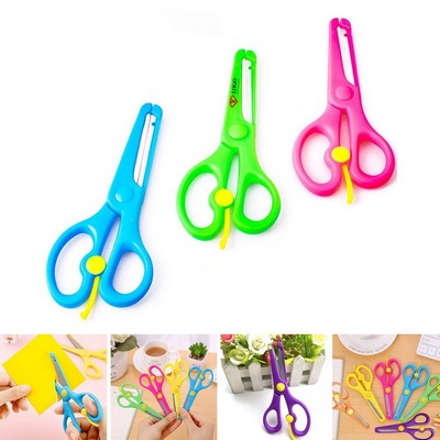 Children Pre-School Plastic Training Paper Scissors