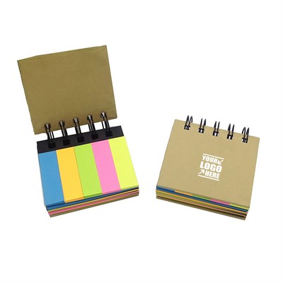 Kraft Paper Hard Cover Sticky Notes Pad