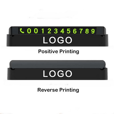 Personalized Black Fluorescent Parking Number Plates