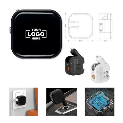 2-in-1 Car and Wall Rapid Charger