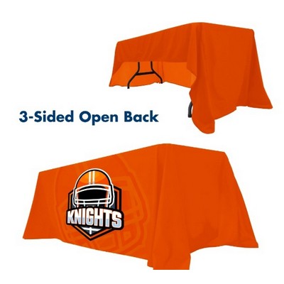 Value - 6' x 30"Top x 29"H - 3 Sided Hemmed Econo Table Throw (Full Coverage Dye Sublimation)
