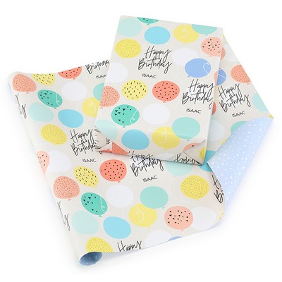 Bountiful Balloons Reversible Wrapping Paper (28"x20")