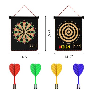 Double Sided Dart Board Games Set