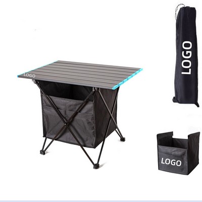 Outdoor Portable Table with Storage Folding Table For Travel