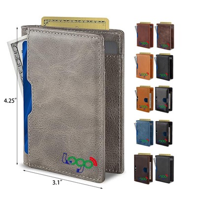Men leather RFID Blocking Wallet