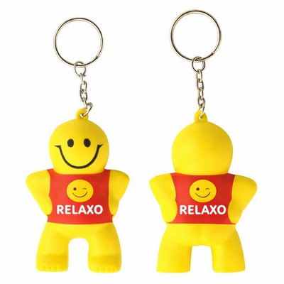 Smile Face Stress Ball Keychain