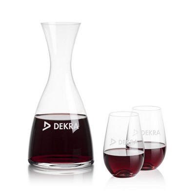 Barham Carafe & Boston Stemless Wine