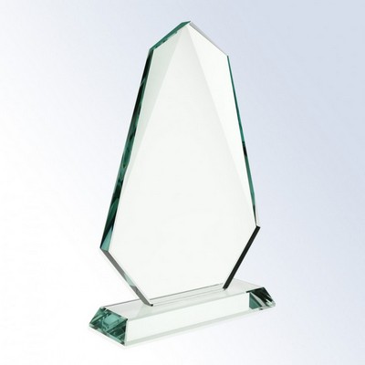 Large Jade Glass Spear Award - Attached