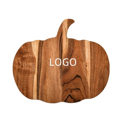 Acacia Halloween Pumpkin Shaped Wood Cutting Board