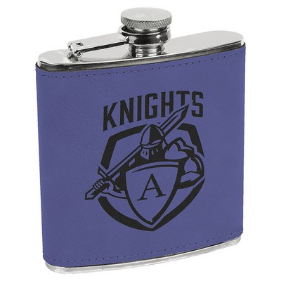 6 oz. Leatherette Stainless Steel Flask