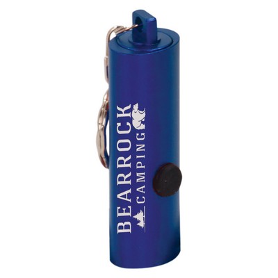 2.4" Blue 3-LED Flashlight with Keychain