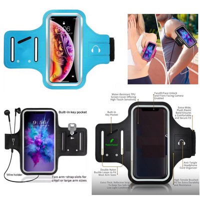 Promotek iBank® Running Sport Armband compatible with iPhone 16, Galaxy Phones & More