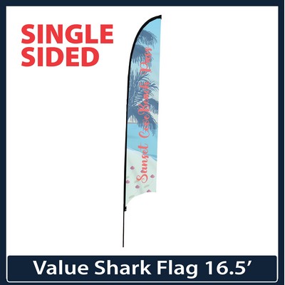 Value 16.5' Shark Flag - Single Sided Graphic Only