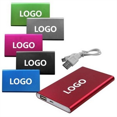 Portable 5000mAh Aluminum Ultra Slim Power Bank Charger