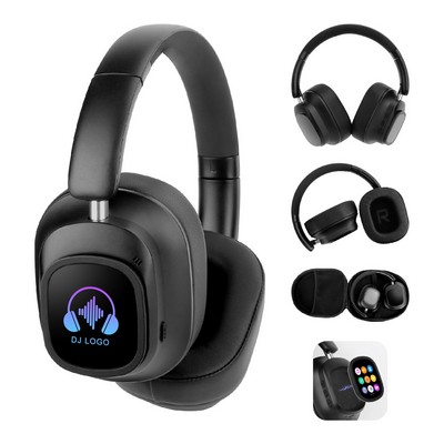 Hybrid ANC Bluetooth Headphones With Magnetic Touchscreen