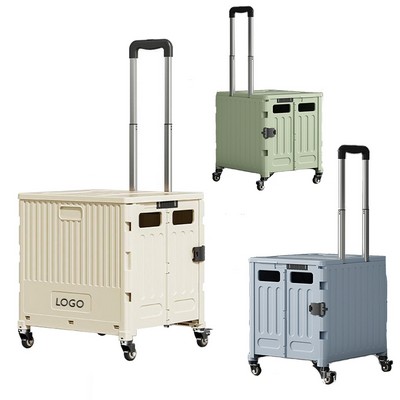 Foldable Utility Cart with Wheels for Travel Shopping Office