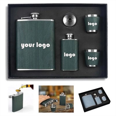 Portable Flagon Hip Flask set