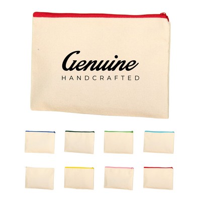 Canvas Zippered Pouch