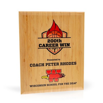 Zen Bamboo Plaque - Large