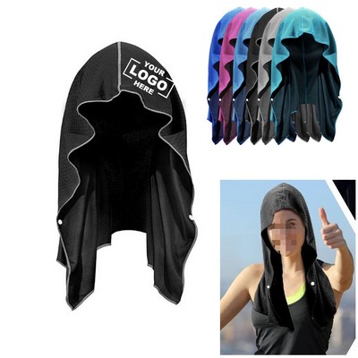 Sun Protection Cooling Hoodie Towel.