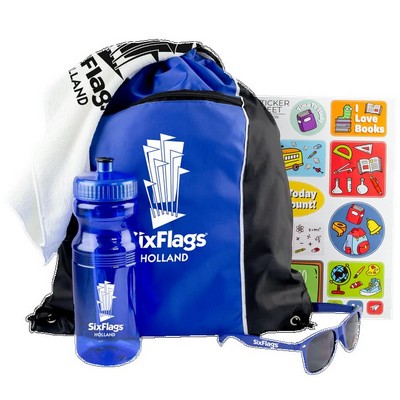 Outdoor Event Kit with Drawstring Bag, Water Bottle & Shades