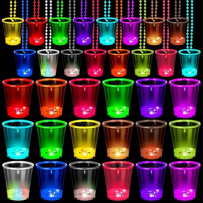 2Oz Necklace Light Up Shot Glasses