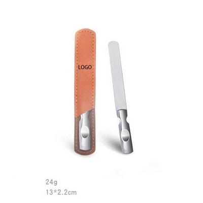 Nail File W/ Durable Leather Case