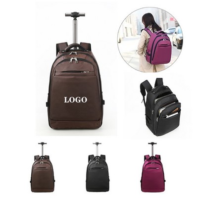Rolling Travel Backpack with Laptop Protection