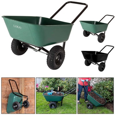 Dual-Wheel Heavy-Duty Garden Cart