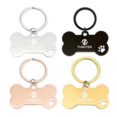Metal Iron Fang Bone Keyring