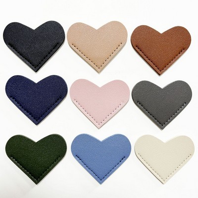 Heart PU Leather Bookmark