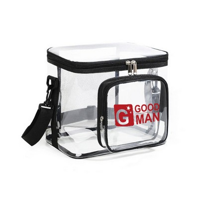 Clear PVC Crossbody Bag(10''X7''X9'')