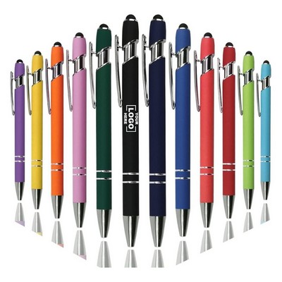 Metal Ballpoint Soft Stylus Touch Pen