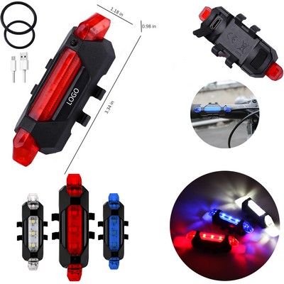 Safety USB Rechargeable LED Bicycle Waterproof Rear Lights