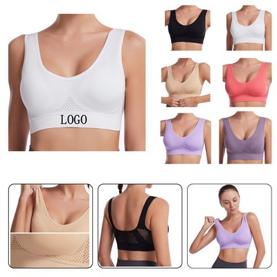Breathable Mesh Sports Bra Plus