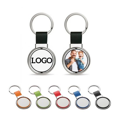 Premium Soft Car Leather Keychain With Keyrings For Photos