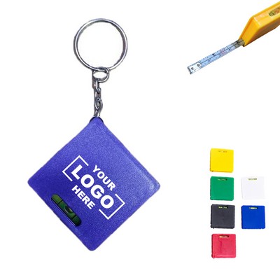 Recycled Mini Tape Measure Keychain